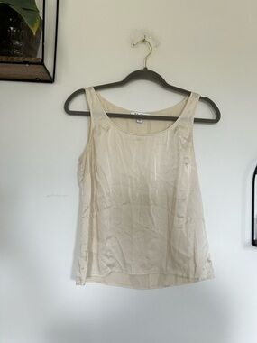 St.John Ivory Silk Sleeveless Tank Top Size XS